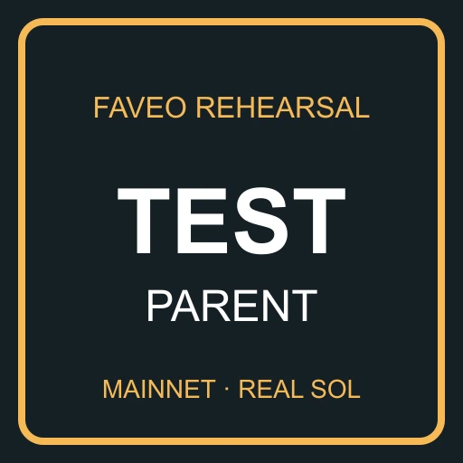 Clearly labelled parent test token